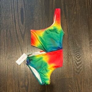 Stella Cove Colorful One-Shoulder Swimsuit